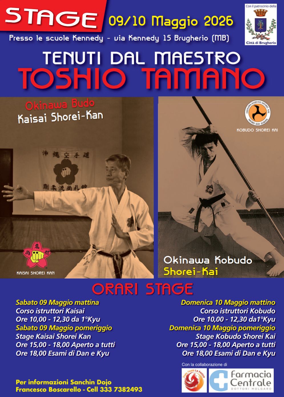 PROGRAMA DE GLI STAGE E CORSI ISTRUTTORE - TENUTI DEL MAESTRO TOSHIO TAMANO